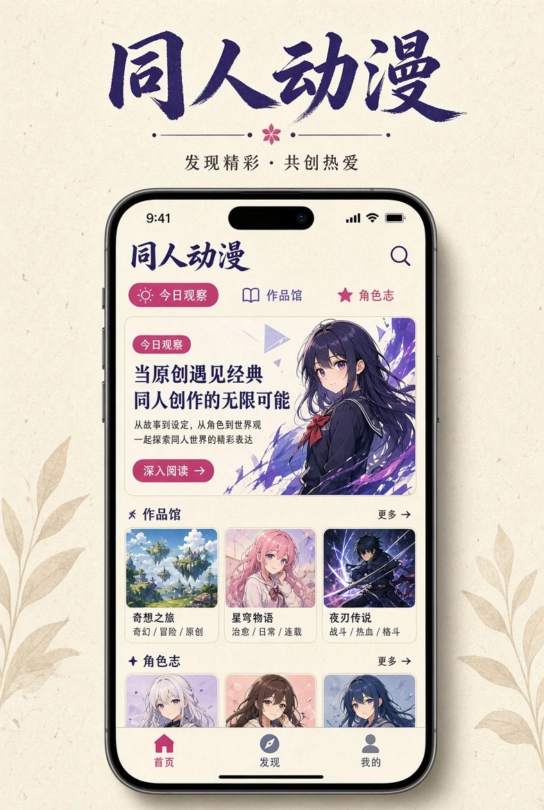 同人动漫手机阅读展示图